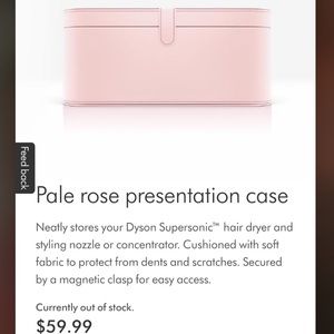 Dyson Supersonic Presentation Case - Pale Rose, like new